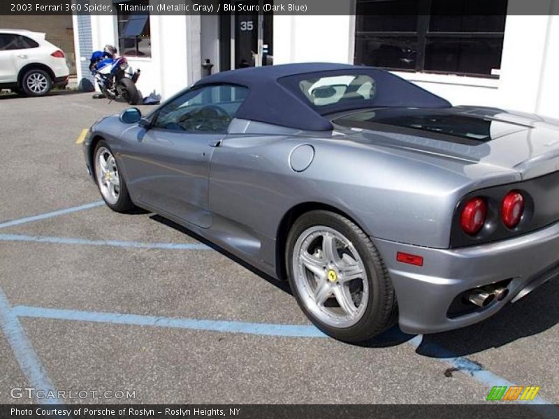 Titanium (Metallic Gray) / Blu Scuro (Dark Blue) 2003 Ferrari 360 Spider