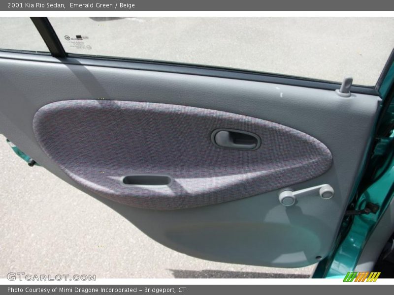 Emerald Green / Beige 2001 Kia Rio Sedan