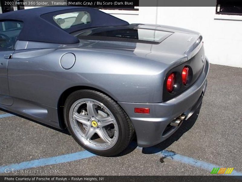 Titanium (Metallic Gray) / Blu Scuro (Dark Blue) 2003 Ferrari 360 Spider