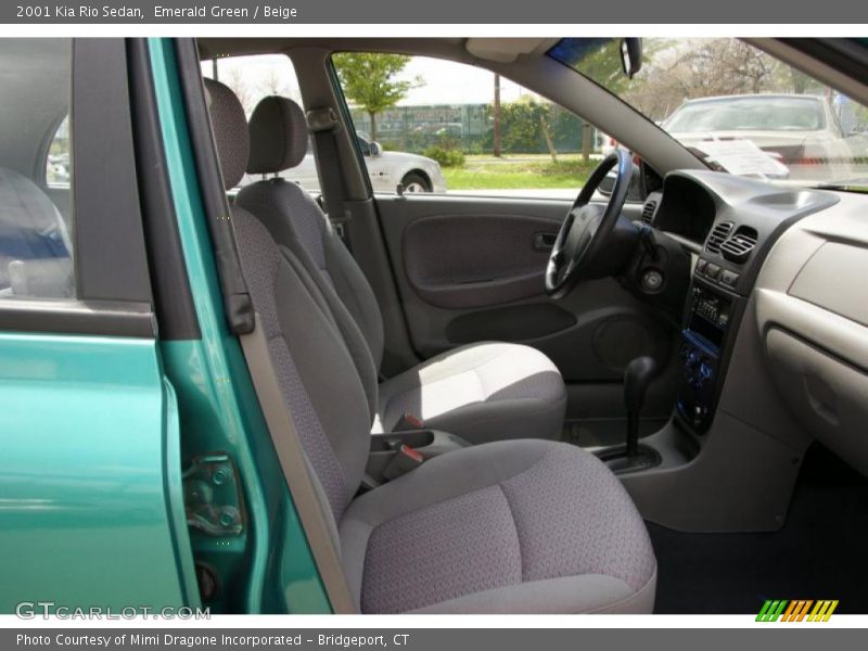 Emerald Green / Beige 2001 Kia Rio Sedan