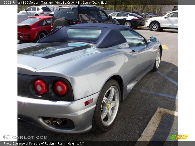 Titanium (Metallic Gray) / Blu Scuro (Dark Blue) 2003 Ferrari 360 Spider