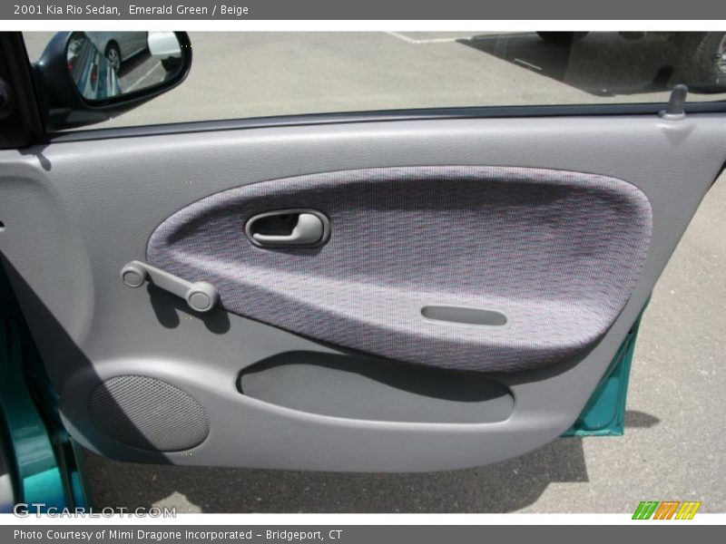 Emerald Green / Beige 2001 Kia Rio Sedan
