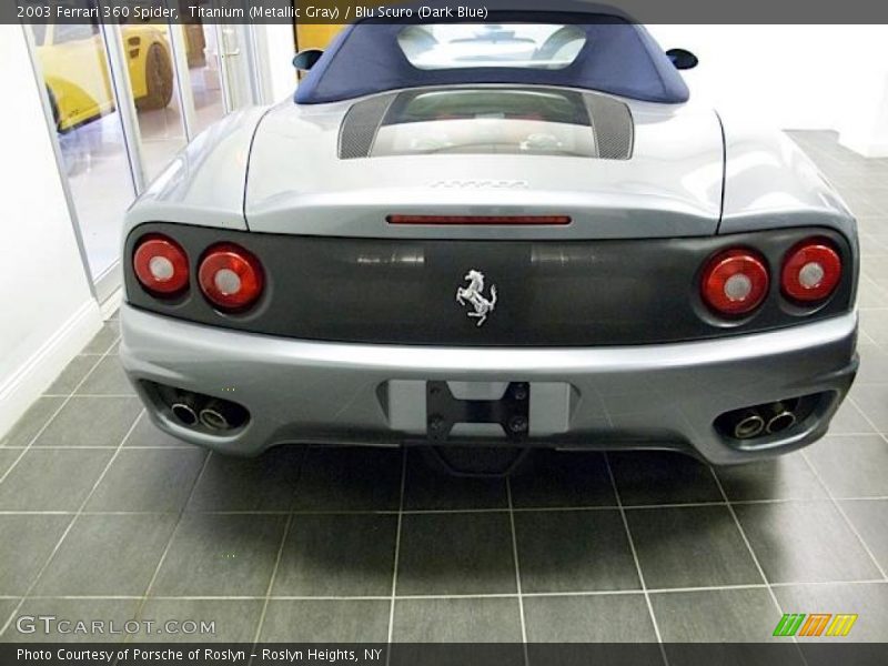 Titanium (Metallic Gray) / Blu Scuro (Dark Blue) 2003 Ferrari 360 Spider