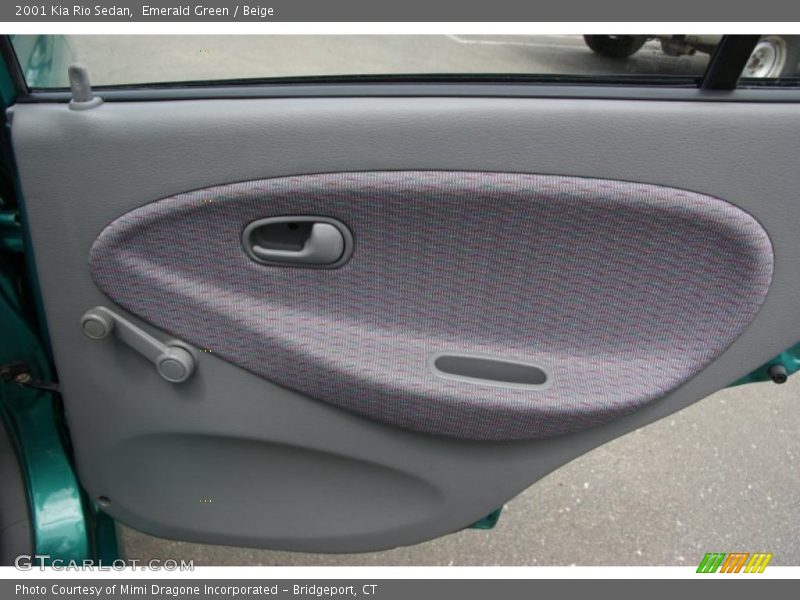 Emerald Green / Beige 2001 Kia Rio Sedan
