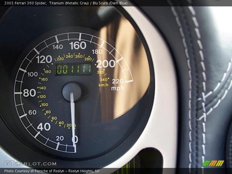 Titanium (Metallic Gray) / Blu Scuro (Dark Blue) 2003 Ferrari 360 Spider