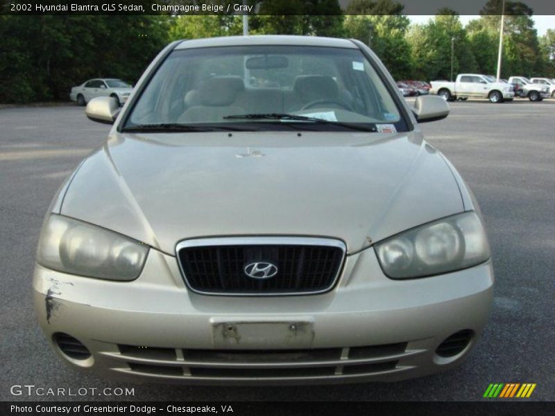 Champagne Beige / Gray 2002 Hyundai Elantra GLS Sedan