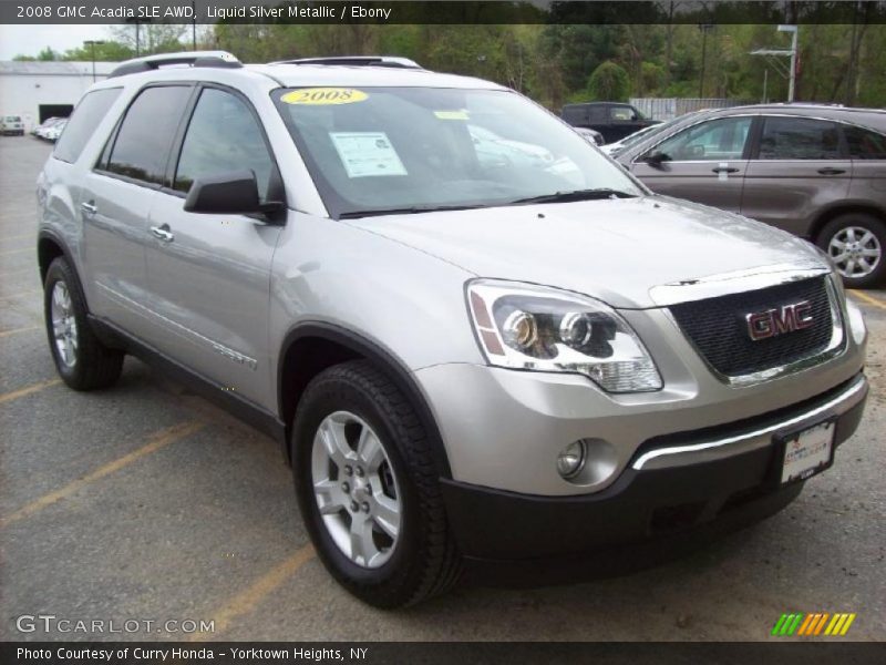 Liquid Silver Metallic / Ebony 2008 GMC Acadia SLE AWD