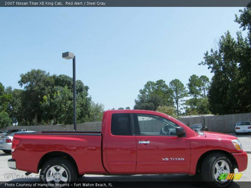 Red Alert / Steel Gray 2007 Nissan Titan XE King Cab
