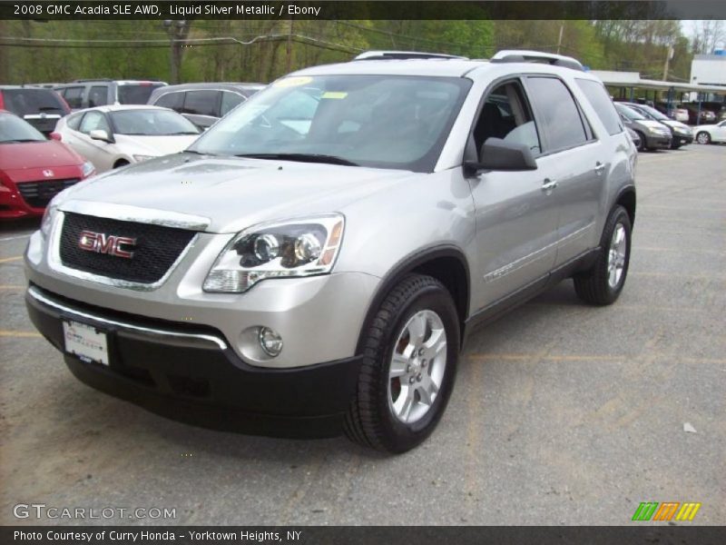 Liquid Silver Metallic / Ebony 2008 GMC Acadia SLE AWD