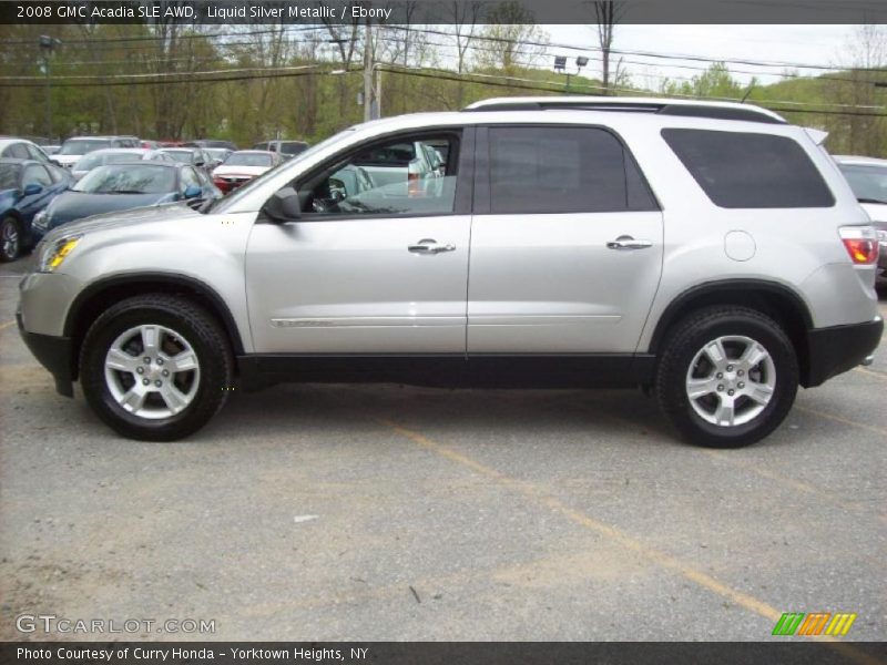 Liquid Silver Metallic / Ebony 2008 GMC Acadia SLE AWD