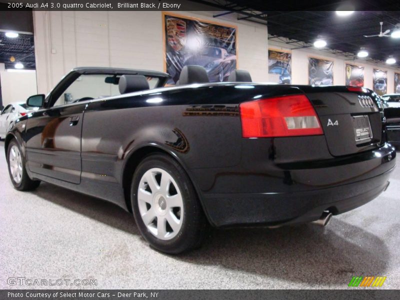Brilliant Black / Ebony 2005 Audi A4 3.0 quattro Cabriolet
