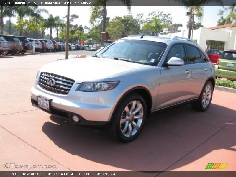 Brilliant Silver Metallic / Willow 2005 Infiniti FX 35