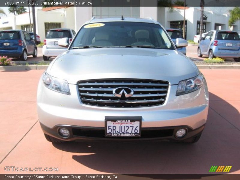 Brilliant Silver Metallic / Willow 2005 Infiniti FX 35