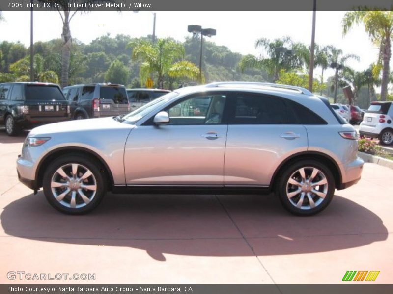 Brilliant Silver Metallic / Willow 2005 Infiniti FX 35