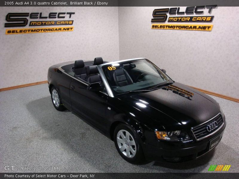 Brilliant Black / Ebony 2005 Audi A4 3.0 quattro Cabriolet