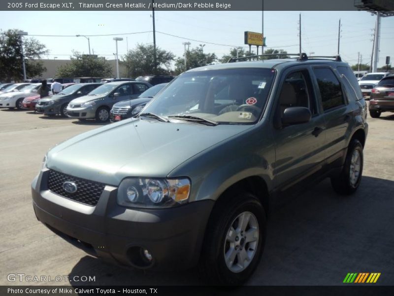 Titanium Green Metallic / Medium/Dark Pebble Beige 2005 Ford Escape XLT