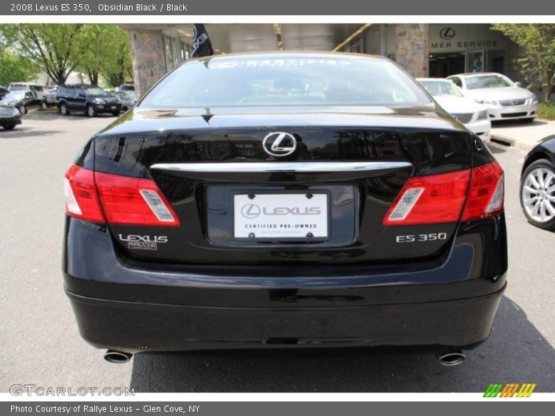 Obsidian Black / Black 2008 Lexus ES 350