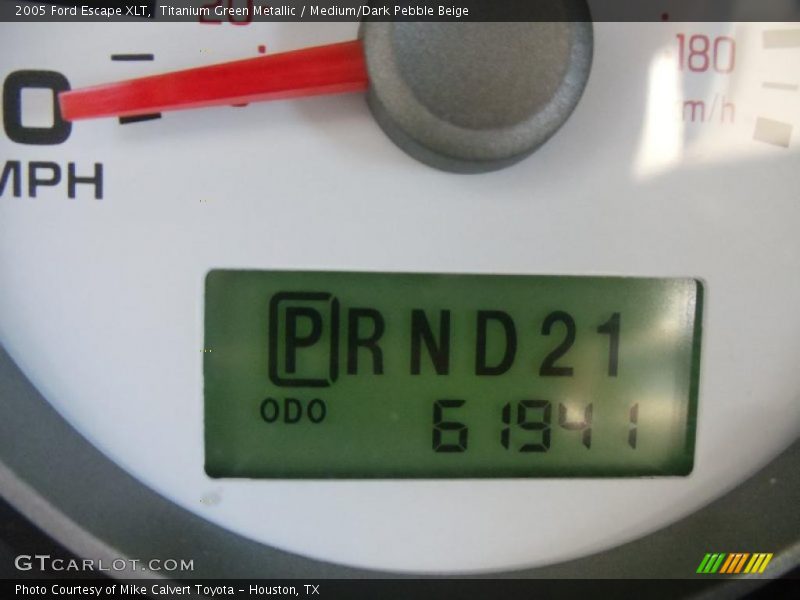 Titanium Green Metallic / Medium/Dark Pebble Beige 2005 Ford Escape XLT