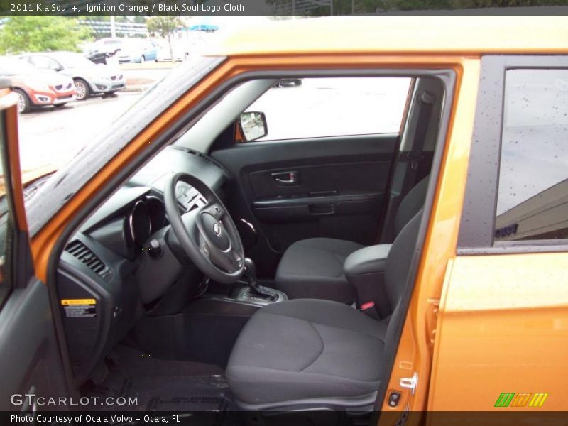 Ignition Orange / Black Soul Logo Cloth 2011 Kia Soul +