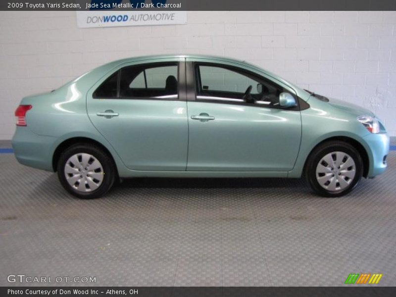 Jade Sea Metallic / Dark Charcoal 2009 Toyota Yaris Sedan
