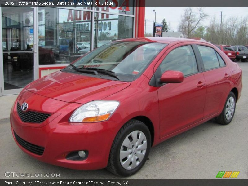 Barcelona Red Metallic / Bisque 2009 Toyota Yaris S Sedan
