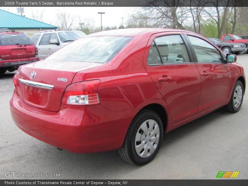 Barcelona Red Metallic / Bisque 2009 Toyota Yaris S Sedan