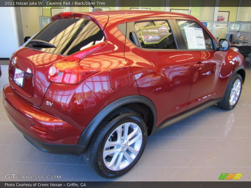 Cayenne Red / Black/Silver Trim 2011 Nissan Juke SV