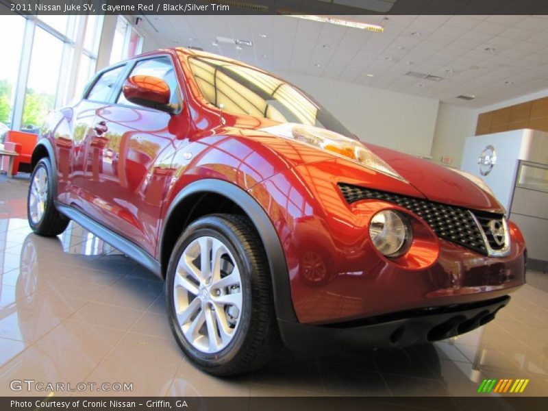 Cayenne Red / Black/Silver Trim 2011 Nissan Juke SV