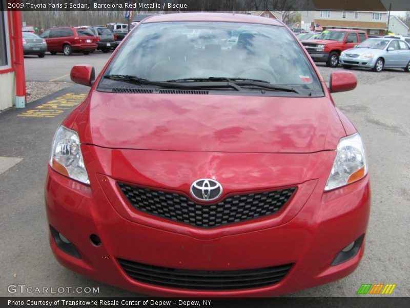 Barcelona Red Metallic / Bisque 2009 Toyota Yaris S Sedan