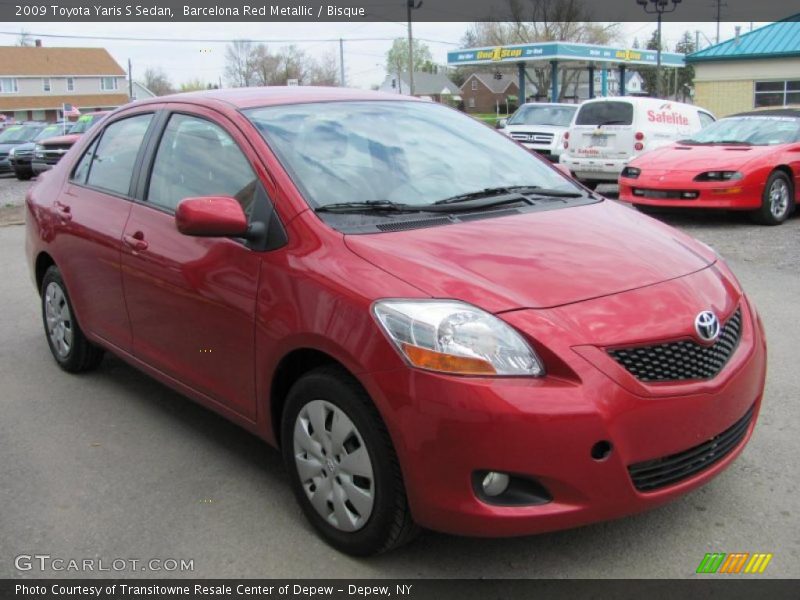 Barcelona Red Metallic / Bisque 2009 Toyota Yaris S Sedan
