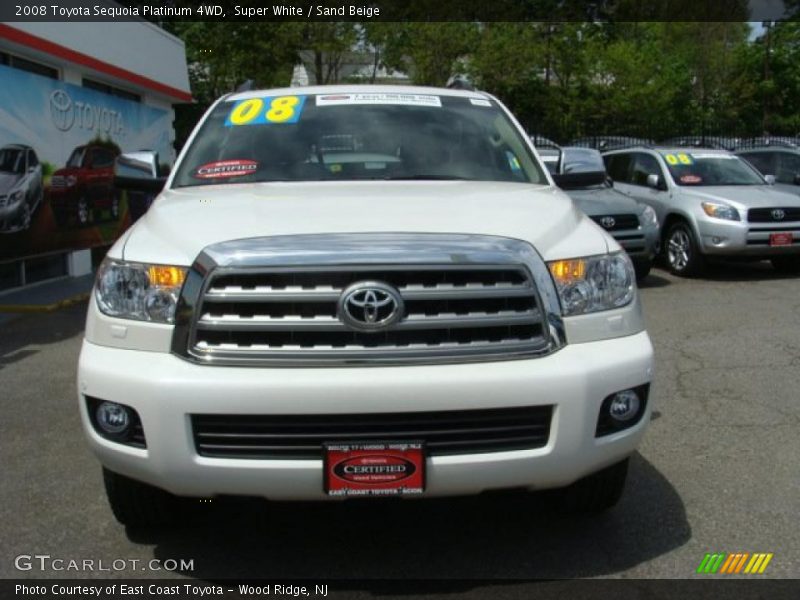 Super White / Sand Beige 2008 Toyota Sequoia Platinum 4WD