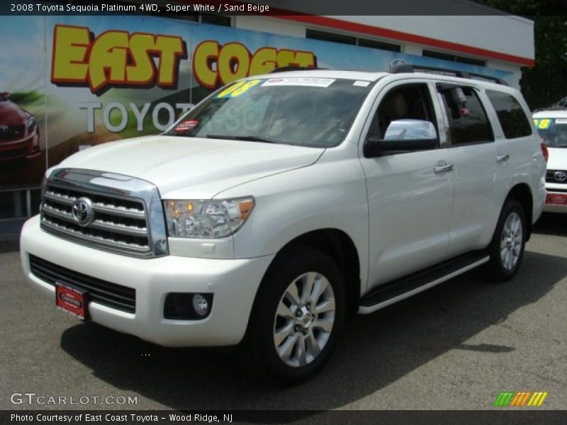 Super White / Sand Beige 2008 Toyota Sequoia Platinum 4WD