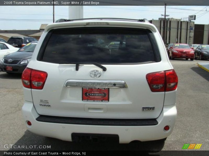Super White / Sand Beige 2008 Toyota Sequoia Platinum 4WD