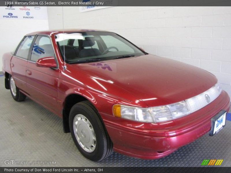 Electric Red Metallic / Grey 1994 Mercury Sable GS Sedan