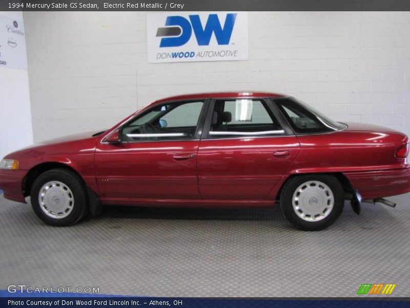 Electric Red Metallic / Grey 1994 Mercury Sable GS Sedan