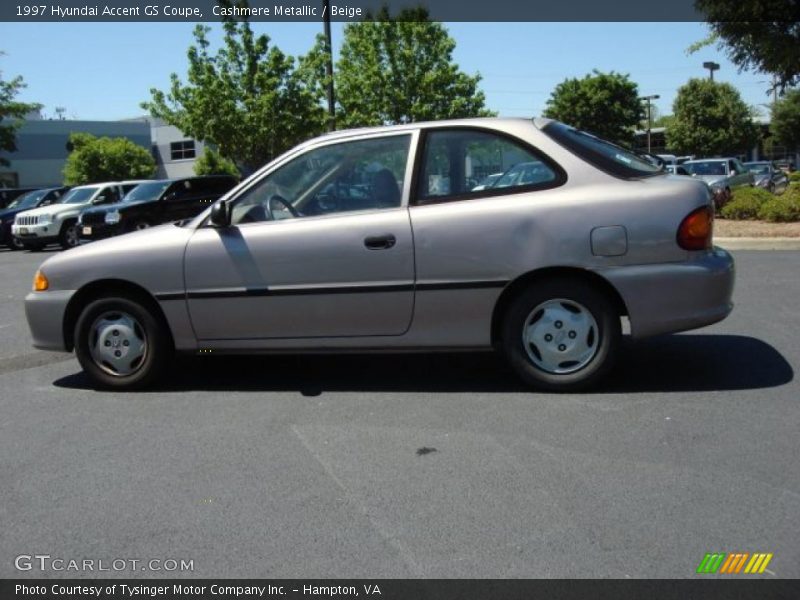 Cashmere Metallic / Beige 1997 Hyundai Accent GS Coupe