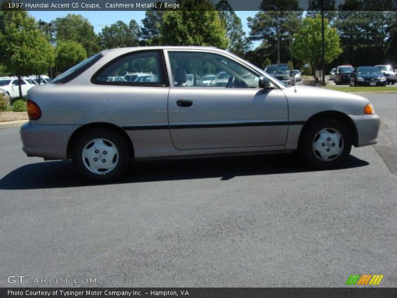 Cashmere Metallic / Beige 1997 Hyundai Accent GS Coupe