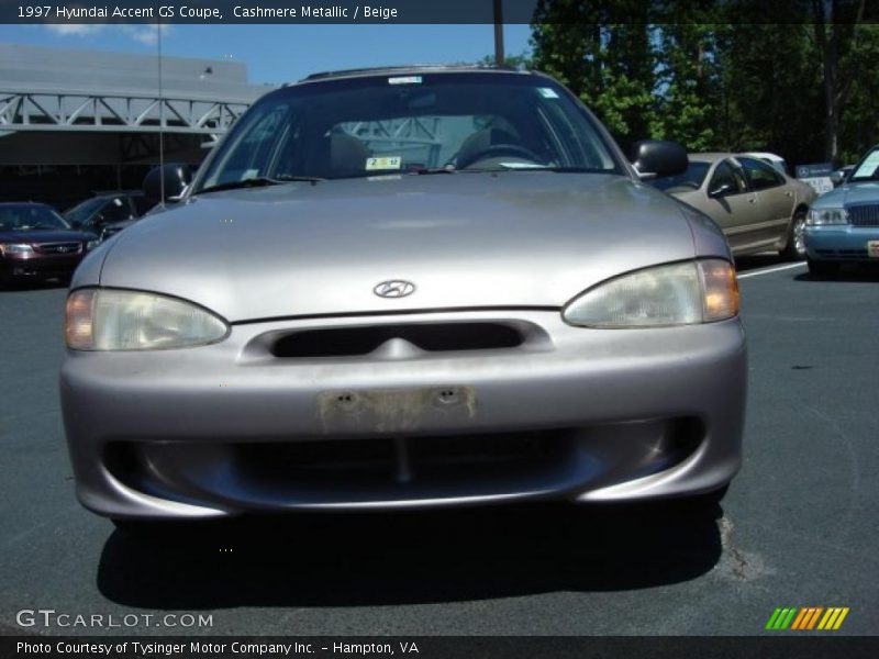 Cashmere Metallic / Beige 1997 Hyundai Accent GS Coupe