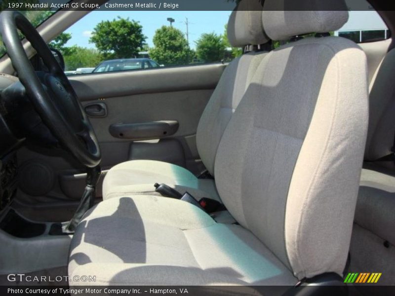Cashmere Metallic / Beige 1997 Hyundai Accent GS Coupe