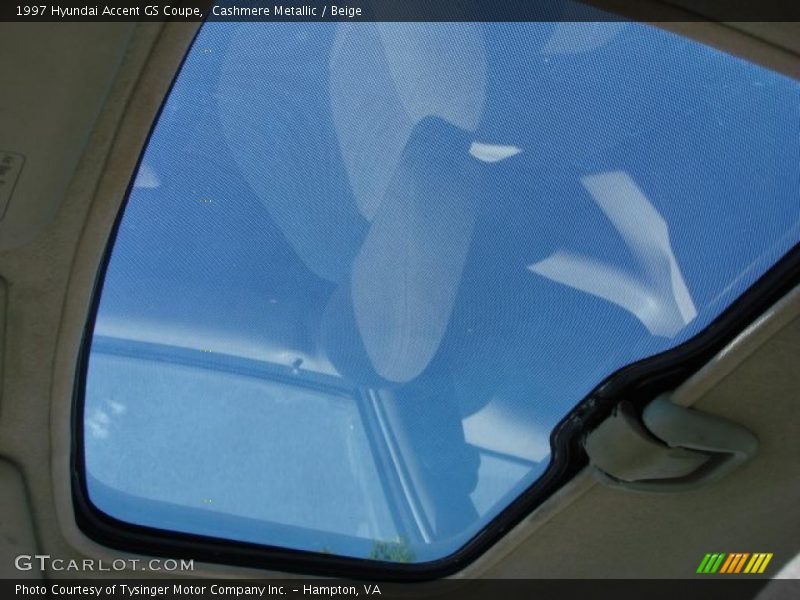 Cashmere Metallic / Beige 1997 Hyundai Accent GS Coupe