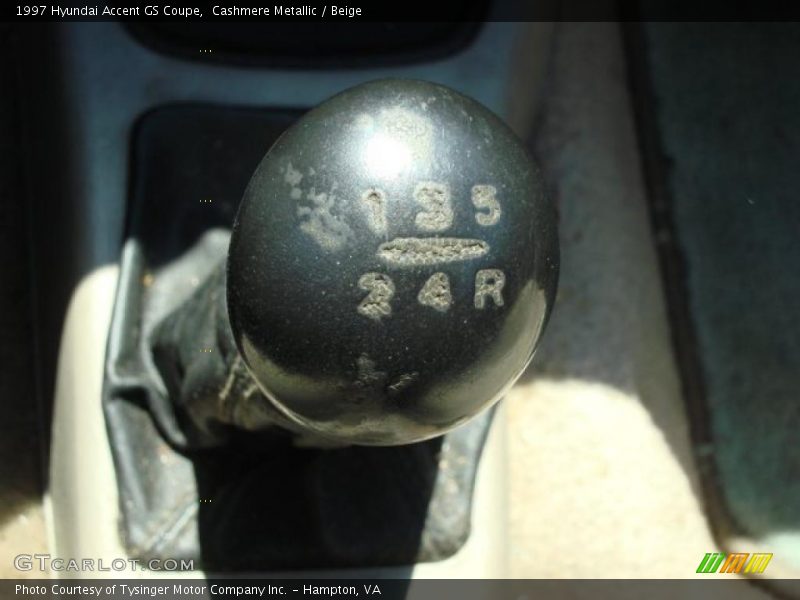 Cashmere Metallic / Beige 1997 Hyundai Accent GS Coupe