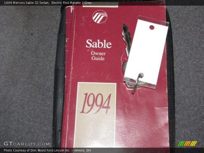 Electric Red Metallic / Grey 1994 Mercury Sable GS Sedan