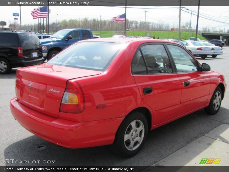 Retro Red / Gray 2002 Hyundai Accent GL Sedan