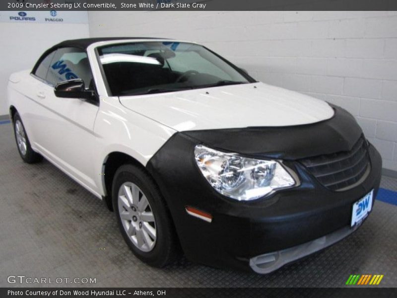 Stone White / Dark Slate Gray 2009 Chrysler Sebring LX Convertible