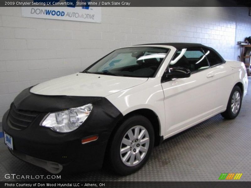 Stone White / Dark Slate Gray 2009 Chrysler Sebring LX Convertible