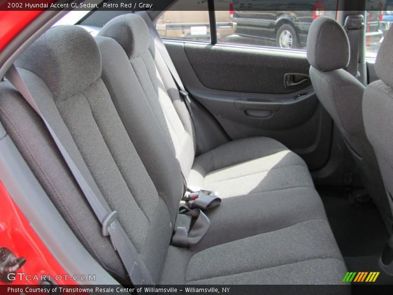 Retro Red / Gray 2002 Hyundai Accent GL Sedan