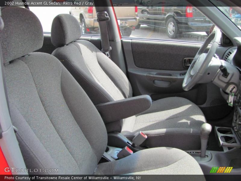 Retro Red / Gray 2002 Hyundai Accent GL Sedan