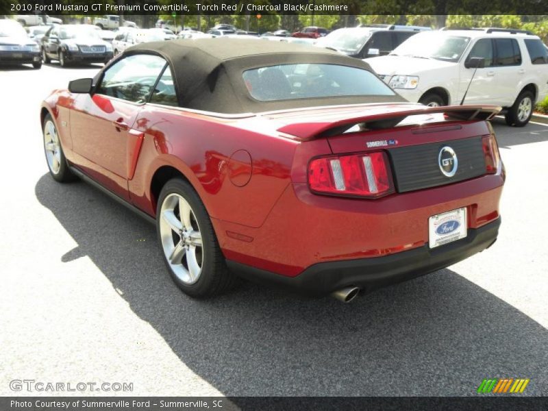 Torch Red / Charcoal Black/Cashmere 2010 Ford Mustang GT Premium Convertible