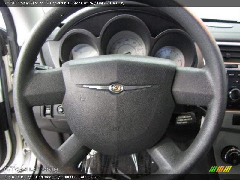 Stone White / Dark Slate Gray 2009 Chrysler Sebring LX Convertible