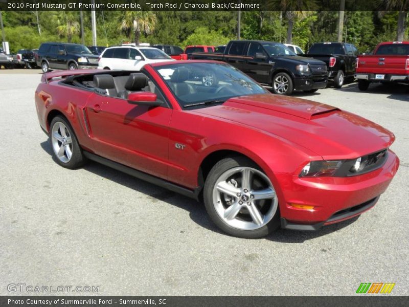 Torch Red / Charcoal Black/Cashmere 2010 Ford Mustang GT Premium Convertible
